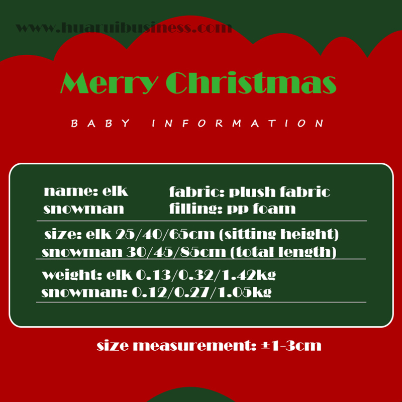 Julelk, snemand plys, udstoppet dukke til julepynt