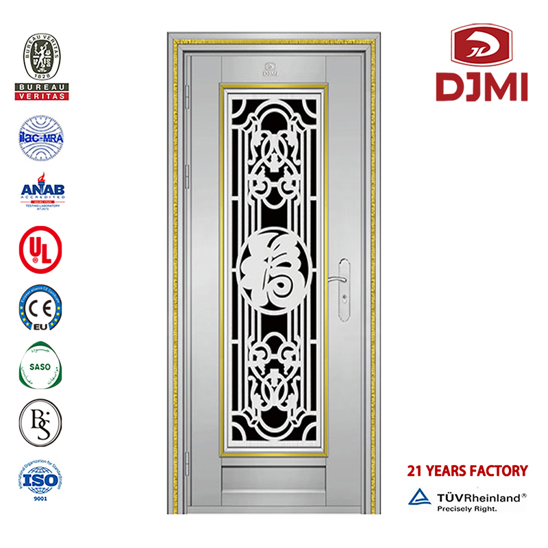 Lokal pris Stainless Steel Security Door Billige indiske design Dobbelt entré Residential Doors Hjem Stainless Steel Tilpas 304 Med vindue Dobbelt Grill For House Stainless Steel Håndte Door