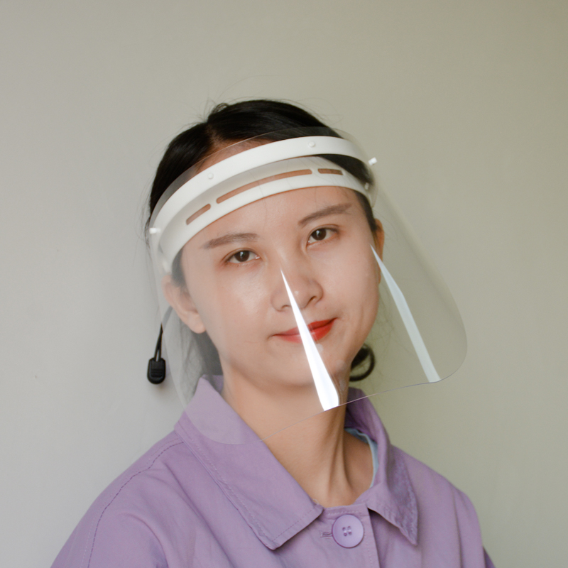 CEN EN Liquid Splash Prevention Shields Facial Transparere Udendørs Face Shield PET Hard Plastic Face Shield