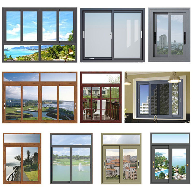 New Design Double Panel Sliding Commercial Glas Window Brand New China Factory as Standard Windows Sliding Grill Design Aluminium Window Suppliers Hot Selling Safety Safety Aluminum Windows Windows Supplier