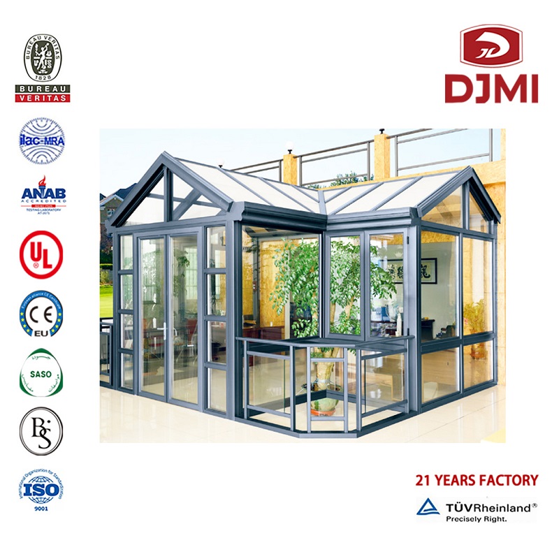 New Design High Quality Lowes Sunrooms Glass Green House Brand New Aluminium Design Insulated Glass Sunroom Aluminium Sunrooms Hot Selling Aluminium Design Sunroom Winter Graden