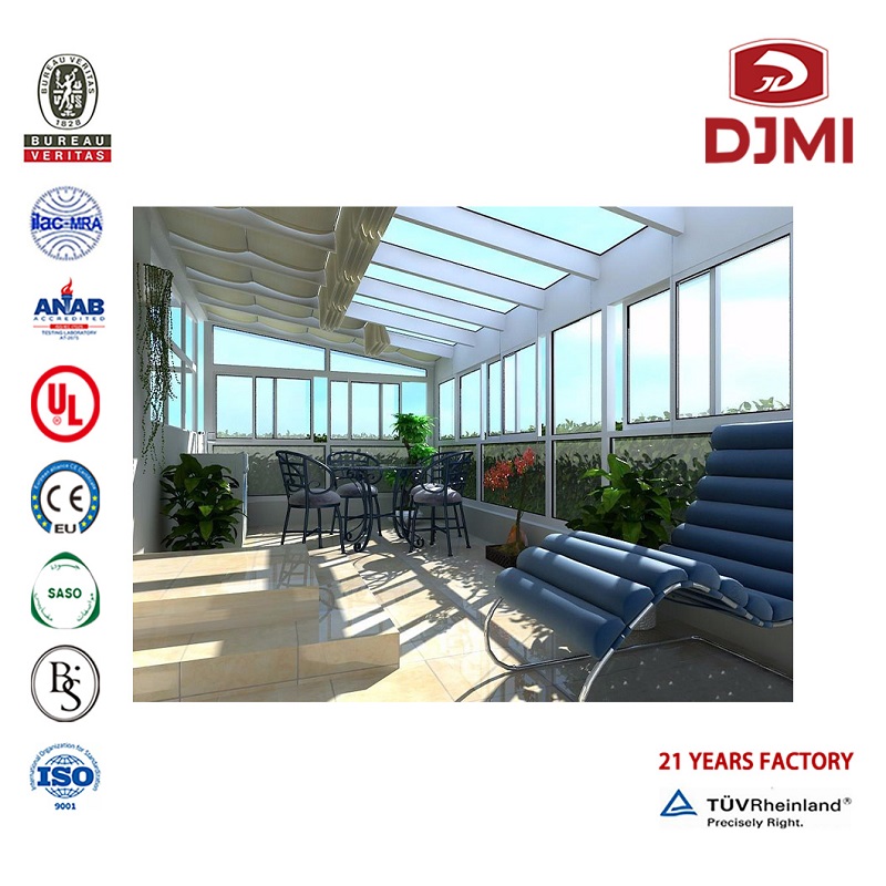 Brand Ny Billig Møbler til salg af midlertidigt glas Balcony Sunroom Shanghai Factory Price Winter Garden Hot Selling As/Nzs 2208 Tempred Roof Aluminum Sun Room/ Sunroom / Glass House Multifunktionel Brugte Blinds Insulated Glass House ...