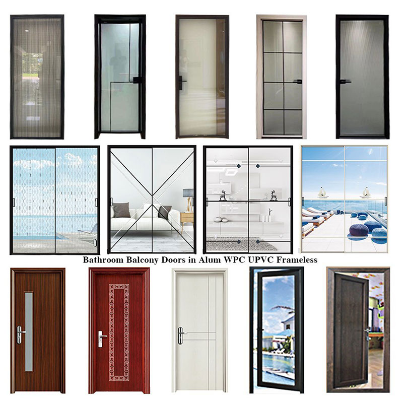 Chinese Factory Out Furnituure Modern Aluminium Automatic Airstramme Household Door High Quality Wood Panel Design Automatic Airstick Skin Door Billie Plywood Price Airstramme Standard Door Size