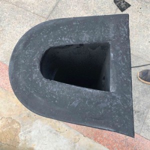 Halvrund Form Defensa Marinarok gummifender med et rektangulært kofanger