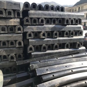 Halvrund Form Defensa Marinarok gummifender med et rektangulært kofanger