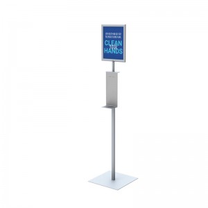 TMJ706 Gratis Stående Single Floor Metal Hand Sanitizer Display Rack