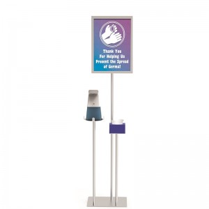 TMJ710 Floor Stand For Public Easy Assembly Billige Metal Hand Sanitizer Display Rack