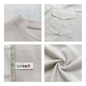 Lys- fittings design Minismst Rund Collar stil Stitchet ærmestil Casual Solid color bomuld og linned overdimensioneret told 12635 Sweathirts