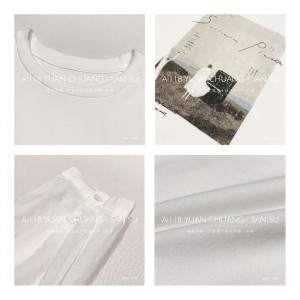 Lys- fittings design Minismst Rund Collar stil Stitchet ærmestil Casual Solid color bomuld og linned overdimensionerede brugertilpassede 12709 Sweathirts