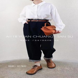 Lys- fittings design Minismst stily Casual Solid color Strited Checket overspeced extowized 17832 Loose Shirt