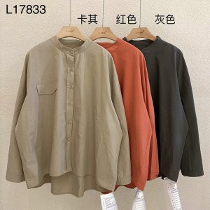 Løs- fittings design Minismist Smelly Casual Solid color Strited Kontrollered overspecialed custoed 17833 Runde krave Shirt