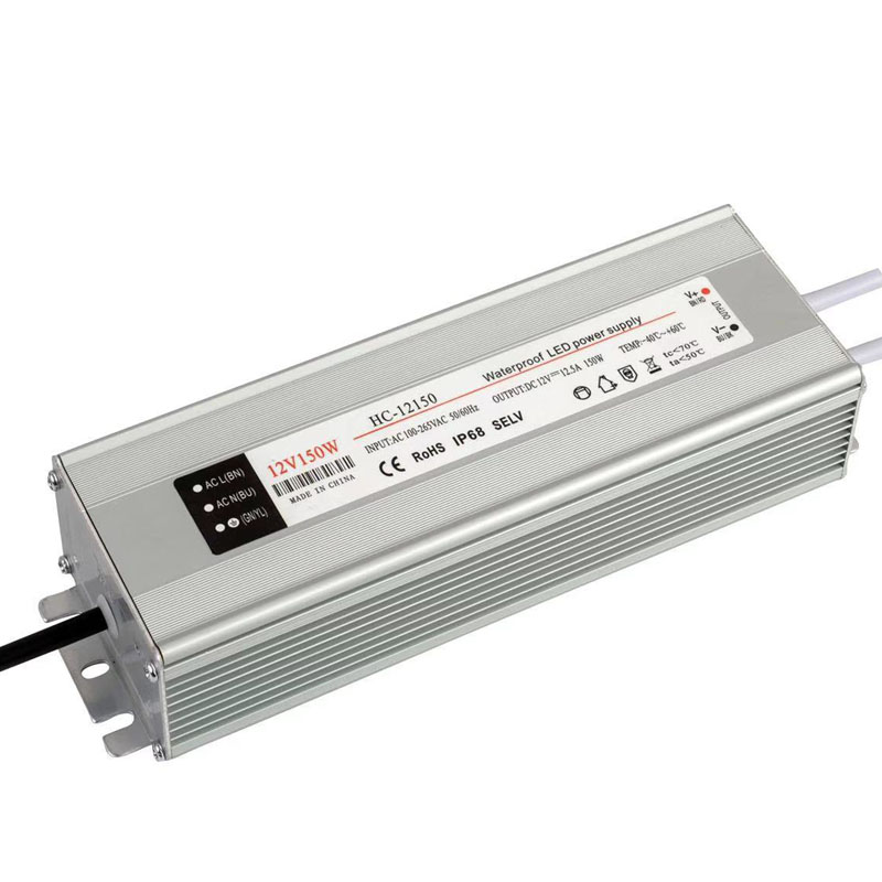 150W-12V LED-lampelampen Linjelampen strømforsyning elektronisk aluminiumshylster til kobling af strømforsyning