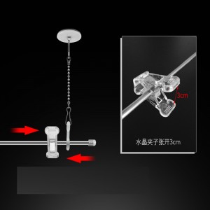 TMJ PP-537 Pop Poster Banner Signor Hanger Hook Strip Ekstrudt Clip Pole Banner Snap Rail Reklame Flag display