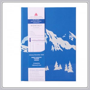 Ny ankomst læderbetræk Månedlig planner notesblok