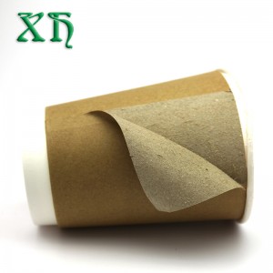 12 oz kraft dobbelt væg komposterbare papirkopper