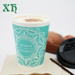 12 oz krusning væg papir kaffe salgsautomat kop