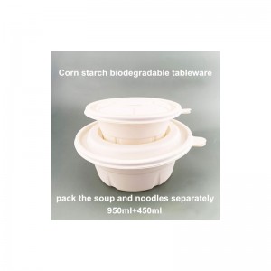 Miljøvenlige, bionedbrydelige beholdere til emballage til fødevarer, der tager majsstivelse og engangsemballage
