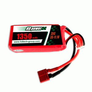 HD POWER 1350mAh 35C 3S 11.1V lipo batteri