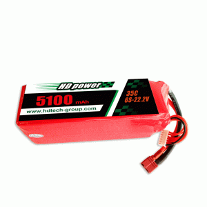 HDPOWER 5100mAh 35C 6S 22.2V lipo batteri