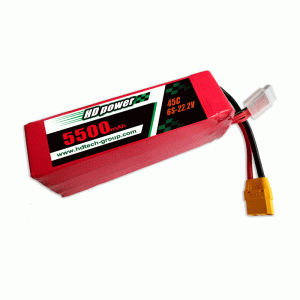 HD POWER 5500mAh 45C 6S 22.2V lipo batteri