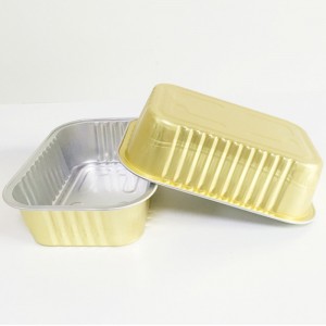 Opvarmelig mademballagekasse guldvarmekonservering madpakke genanvendelig takeaway aluminiumsfolie madbeholder