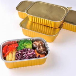 Bionedbrydelige disposable full difference size aluminiumfolie fast food bagebakke container