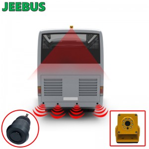 Vehicle Coach Bus Parkering Radar Sensor Monitor System HD 108OP Omvendt kamera med 16 Sensor Detection Blind Spot Vision Digital Advarselsovervågning