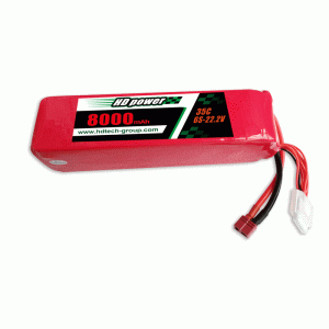 HD POWER 8000mAh 6S 35C 22.2V til UAV