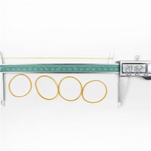 Høj elasticitet anti-aging gul gennemsigtig gummibånd fabrik engros tilpasses gummi ring