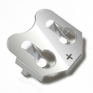 Metal CR2032 Bronze Nickel Plate Batterikontakt 2032 Batteriholder til printkort