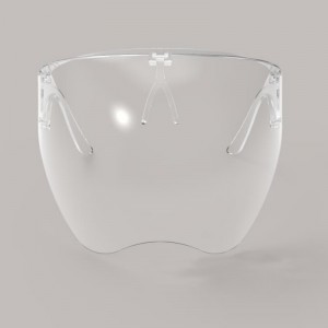 Anti-spray sikkerhedsudstyr Plastikblok ansigtsskærm med ramme