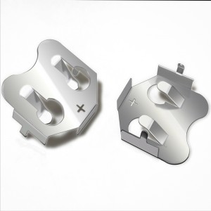 Metal CR2032 Bronze Nickel Plate Batterikontakt 2032 Batteriholder til printkort