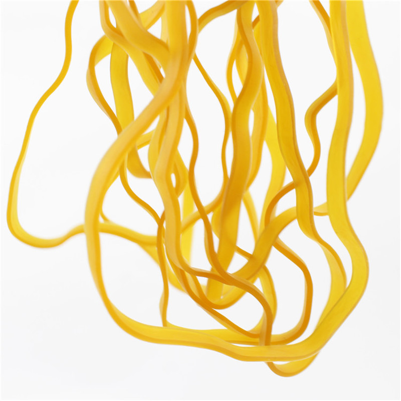 Fabriksanpassetnaturlig gummi gul gennemsigtig høj elasticitet stærk sejhed anti-aging industrielt elastik
