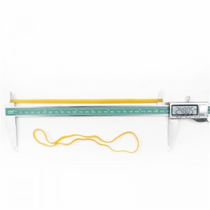 Fabriksanpassetnaturlig gummi gul gennemsigtig høj elasticitet stærk sejhed anti-aging industrielt elastik