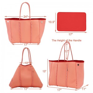 Skræddersyet vandtæt, perforeret strandtaske ineopren medneoprenpose