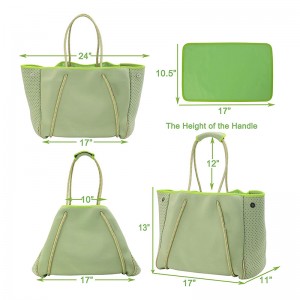 Tilpasset udskrivning Høj kvalitet Neopren Lunch Tote Bag Udendørs Picnic Isoleret Køler Frokost Neopren Taske