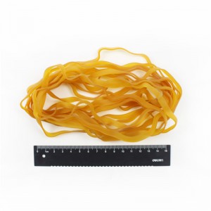 Tilpasningsbart forlænget og udvidetnaturligt gult gennemsigtigt slidstærkt højresidighed Industrial Rubber Band