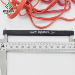 Fabrikanter tilpasset farve, høj elasticitet, vandtæt og slidstærkt udskrivning reklame gummibånd