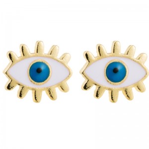 Europæisk og amerikansk grænseoverskridende mode kvindelige kobber drypende enkle øreringe djævel \\\\ øje øreringe ins japansk koreansk version af øreringe