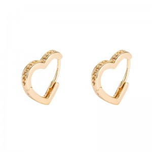 ins grænseoverskridende kilde koreanske mode øreringe messing mikroindlæs zircon øreringe kvindelige europæisk og amerikansk temperament hjerteformede små øreringe