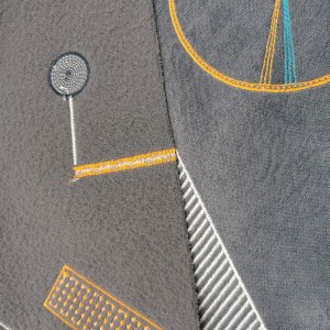 Broderet flannel klud BNT6868