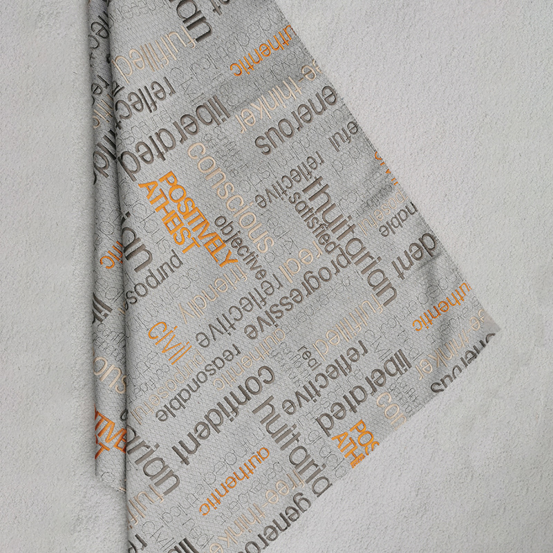 Broderet bomuldslinned stof BNT6863