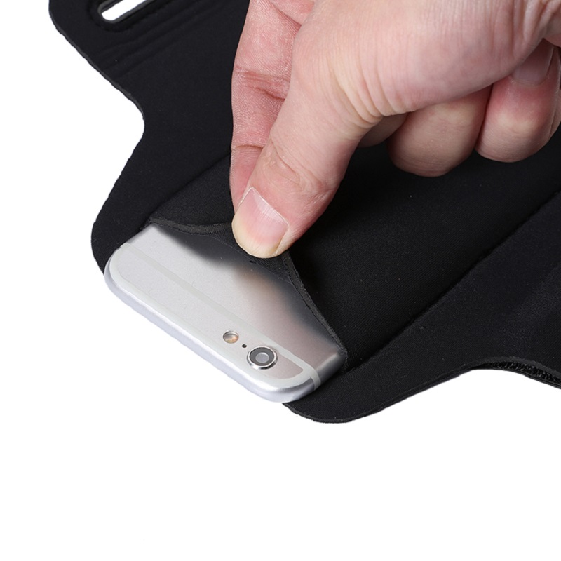 Fri prøve kan tilpasses løbende sport LED lys sort armbånd telefon mobiltelefon taske