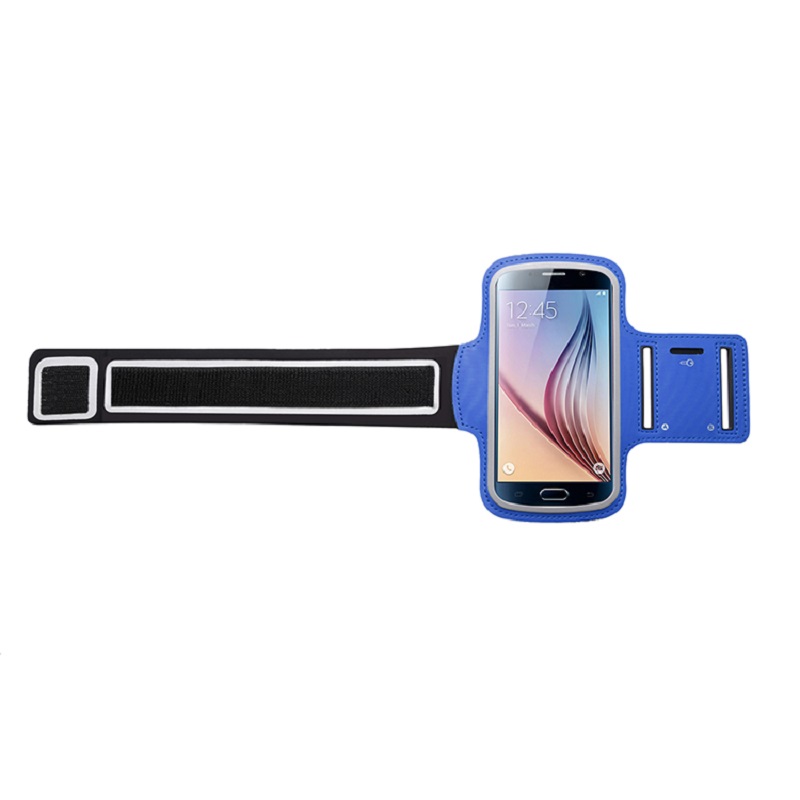 Miljøvenlig moderne løbende jogging LED armbånd elastisk sport telefon armbånd pu læder mobiltelefon arm taske