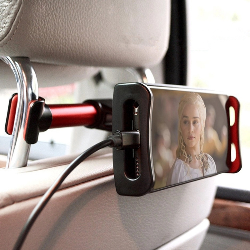 Backseat Car Mobile Holder Bil Bagsæde Telefon Tablet Mount til iPhone 7 8 x iPad Samsung S8 HeadRest Tablet Holder