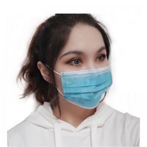 Kinesisk Disposable 3 lag Tørre Medical Surgical Grade Face Masks