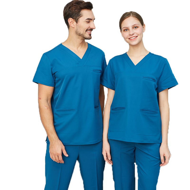 Høj kvalitet 4-vejs stretch sygeplejerske scrub sæt Spandex Uniform Wholesale