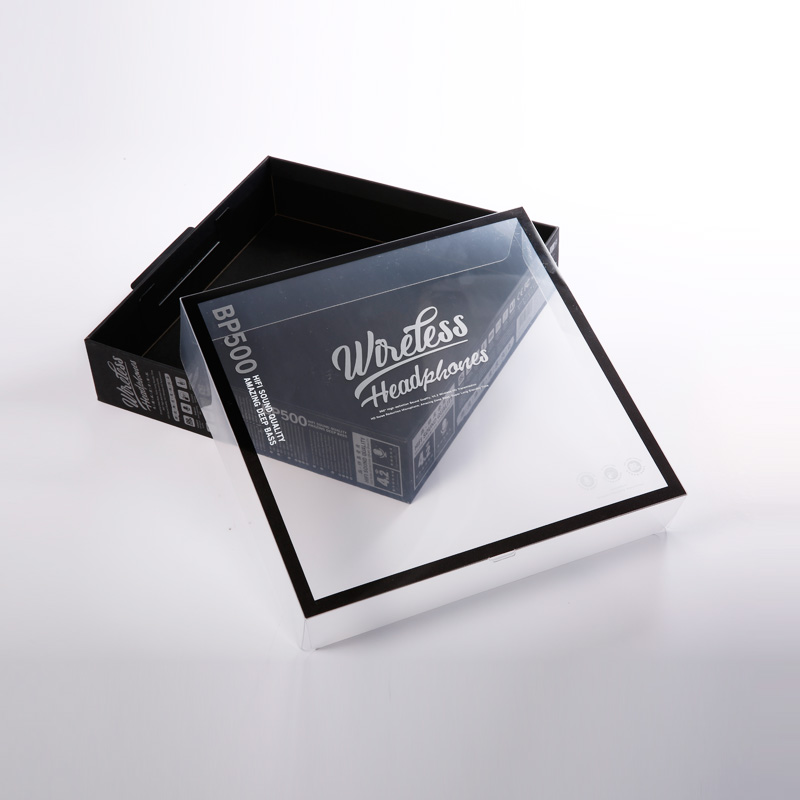 Custom High Quality Fashion Recycle Black Color Emballage Paper Boxes med logo