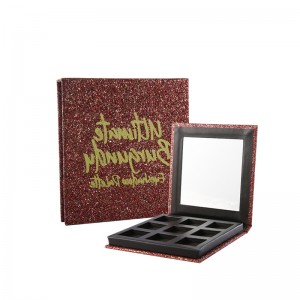 engros skønhed kreationer glitterende pink brugerdefineret makeup palette private label makup eyeshadow palette