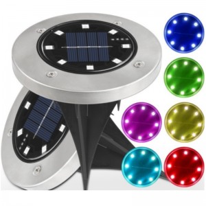 Vandtæt 8 LED IP65 Solar Powered Under-Ground Park Lampe Outdoor Lawn Pathway Garden LED Solar Ground Lights Med Induktion